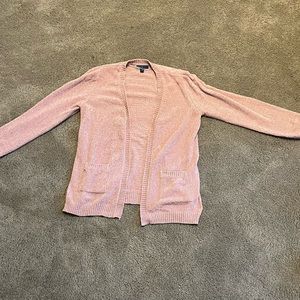 pretty soft pink sweater with pockets size medium
